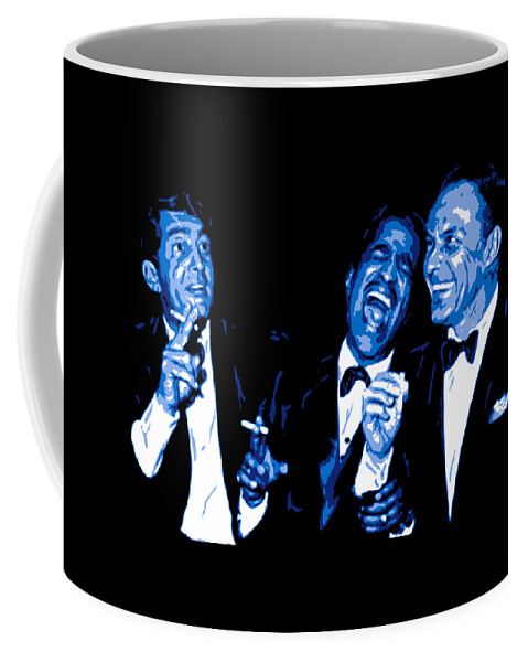Frank Sinatra Coffee Mug featuring the digital art Rat Pack at Carnegie Hall by DB Artist