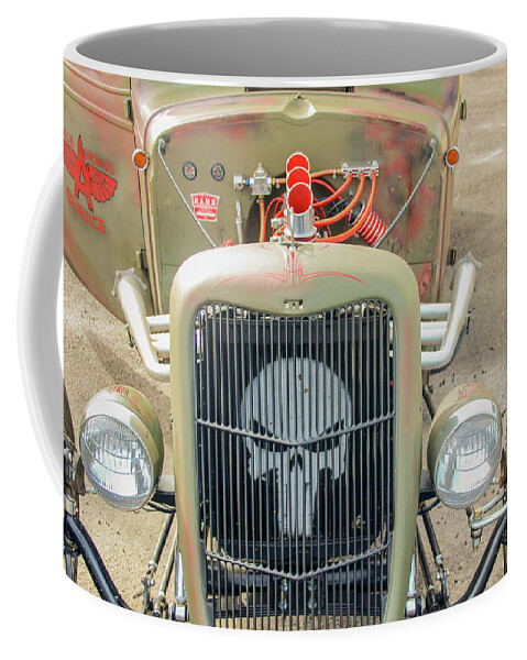Ratrod Coffee Mug featuring the photograph Ratrod Skull by Darrell Foster