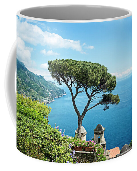 Ravello Coffee Mug featuring the photograph Ravello - where the sky meets the sea by Catherine Reading
