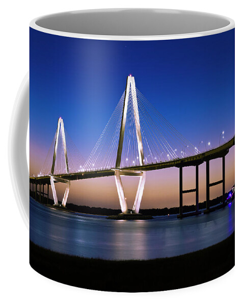 Ravenel Coffee Mug featuring the photograph Ravenel Bridge 2 by Bill Barber