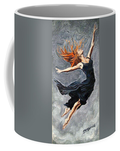 Dancer Coffee Mug featuring the painting Reach for the Stars by Janet McDonald