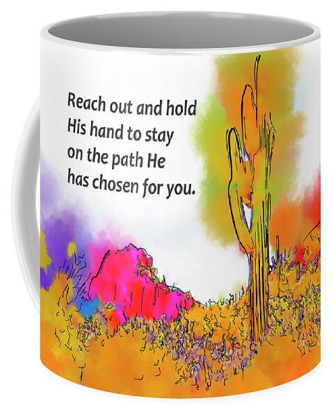 Desert Coffee Mug featuring the digital art Reach Out by Kirt Tisdale
