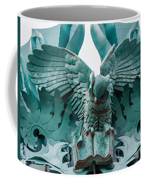 Gargoyle Coffee Mug featuring the photograph Read This by Charles McCleanon