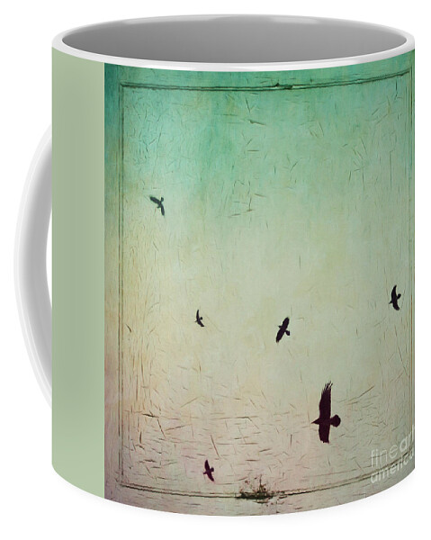 Raven Coffee Mug featuring the photograph Real Friends by Priska Wettstein
