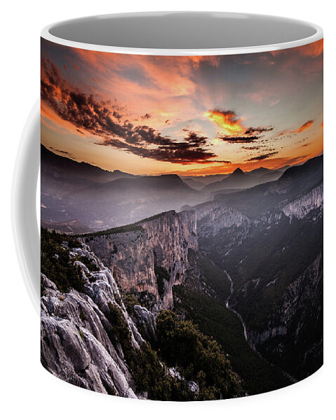 Mountains Coffee Mug featuring the photograph Realm of gods by Jorge Maia