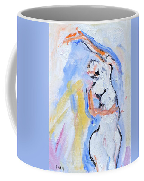 Dance Coffee Mug featuring the painting Rebekah's Dance Series 2 Pose 3 by Donna Tuten