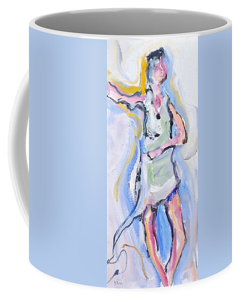 Dance Coffee Mug featuring the painting Rebekah's Dance Series 2 Pose 4 by Donna Tuten