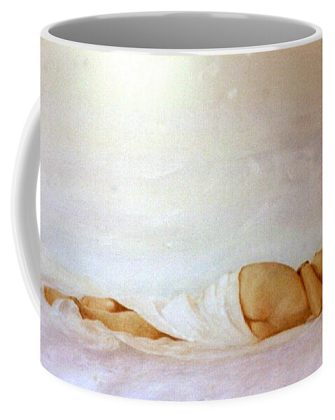 Reclining Nude Coffee Mug featuring the painting Reclining Nude 2 by David Ladmore
