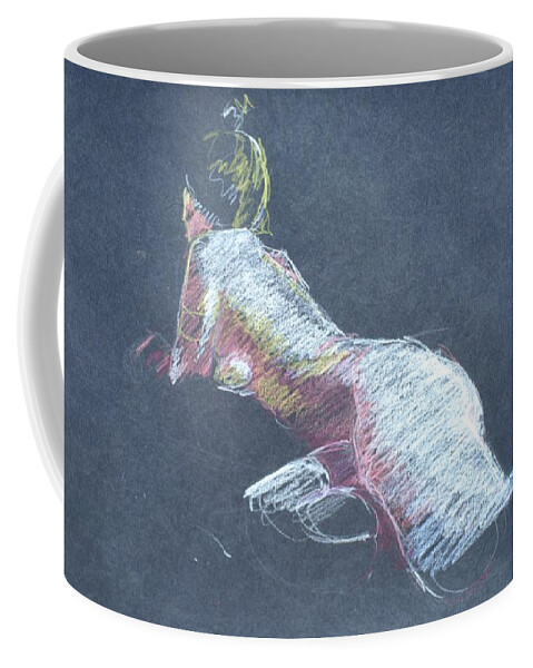 Full Body Coffee Mug featuring the painting Reclining Study 4 by Barbara Pease