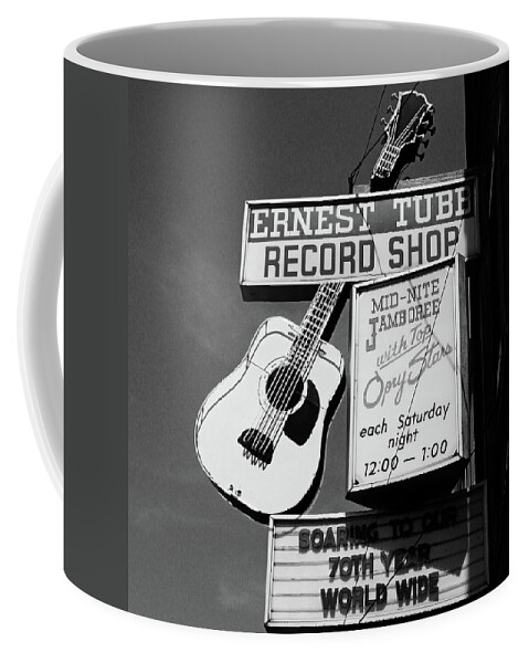 Nashville Coffee Mug featuring the photograph Record Shop- by Linda Woods by Linda Woods