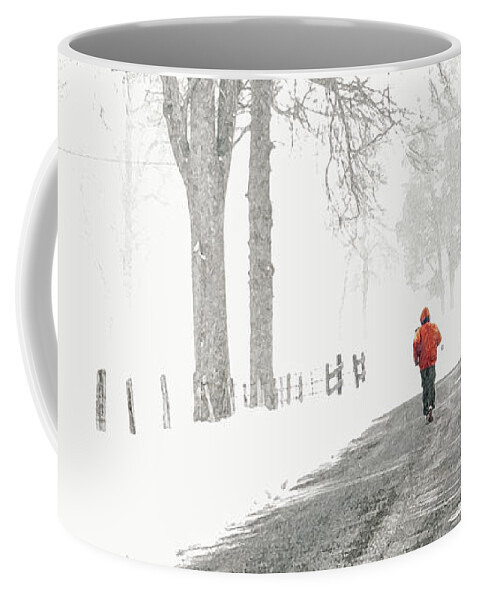 March Snowfall Coffee Mug featuring the photograph Red 2 - by Julie Weber