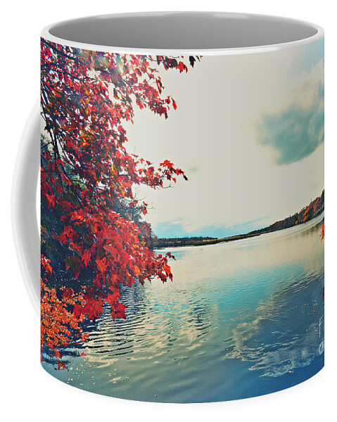 Featured Coffee Mug featuring the photograph Wertheim Red Autumn Lake by Stacie Siemsen