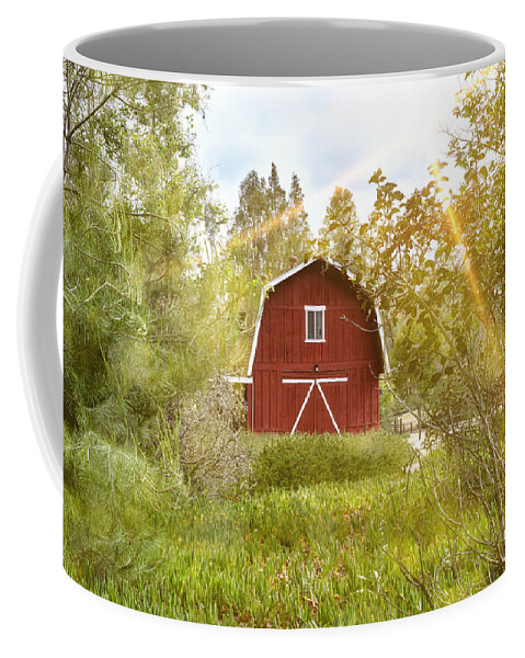 Barn Coffee Mug featuring the photograph Red Barn by Alison Frank