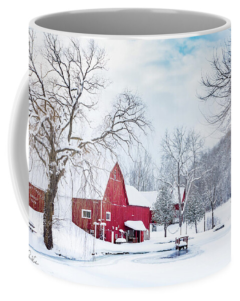 Usa Coffee Mug featuring the photograph Red barn by Framing Places