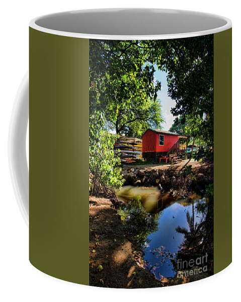 Napili Coffee Mug featuring the photograph Red Boathouse by Baywest Imaging