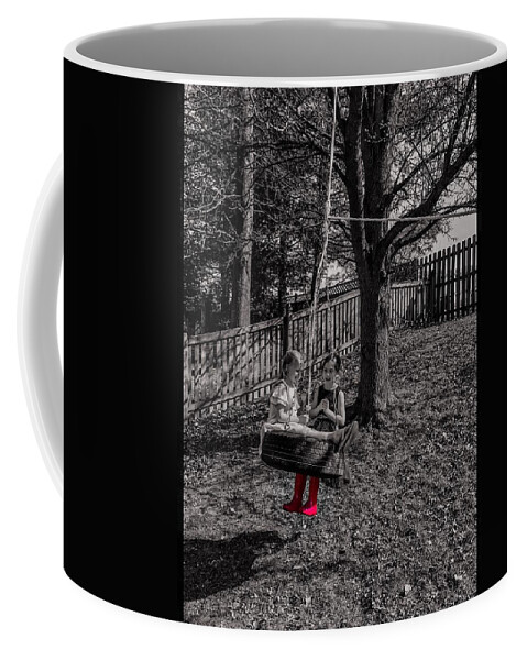 Swing Coffee Mug featuring the photograph Red Boots by Chris Montcalmo