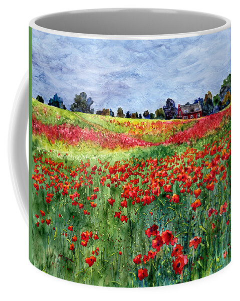 Poppy Coffee Mug featuring the painting Red Carpet by Hailey E Herrera