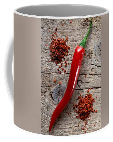 Chili Coffee Mug featuring the photograph Red Chili Pepper by Nailia Schwarz
