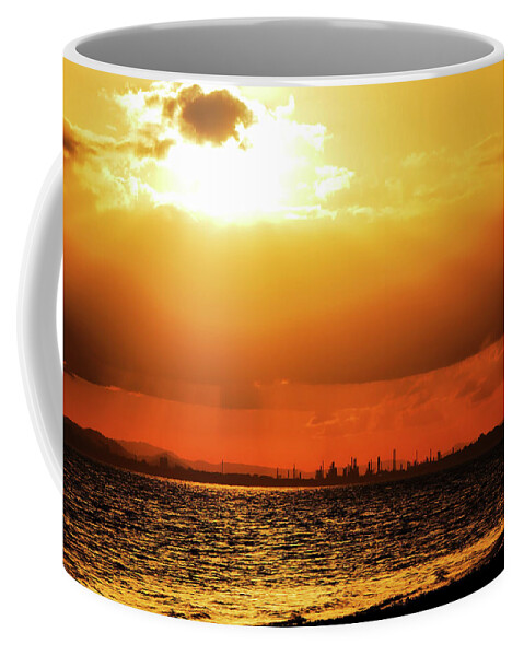 Landscape Coffee Mug featuring the photograph Red City by Michael Blaine