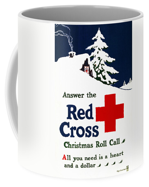 1915 Coffee Mug featuring the photograph RED CROSS POSTER, c1915 by Granger