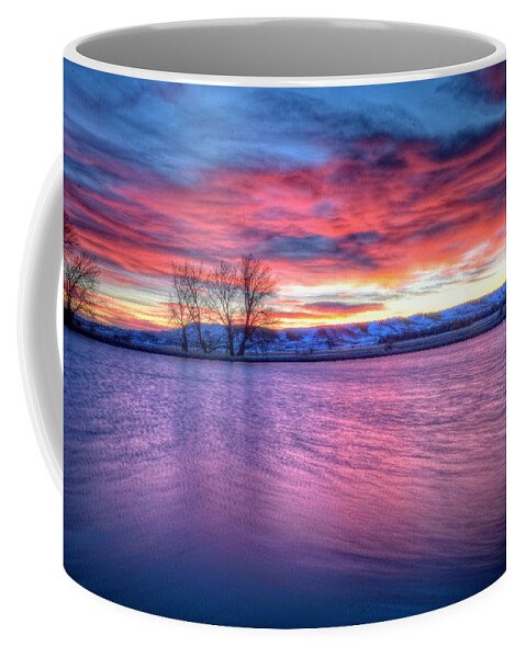 Sunrise Coffee Mug featuring the photograph Red Dawn by Fiskr Larsen