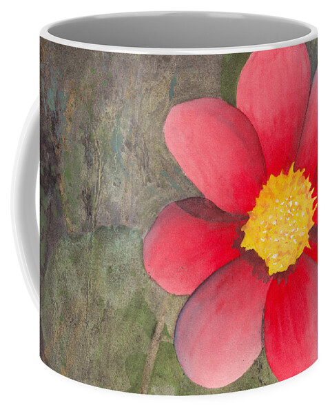 Watercolor Coffee Mug featuring the painting Red Flower by Ken Powers