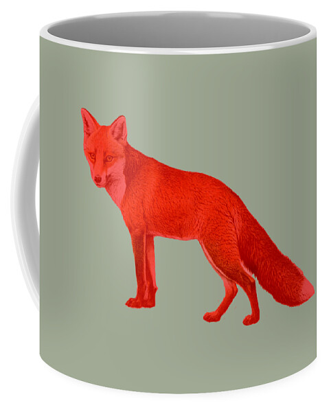 Red Coffee Mug featuring the photograph Red Fox Forest by Movie Poster Prints