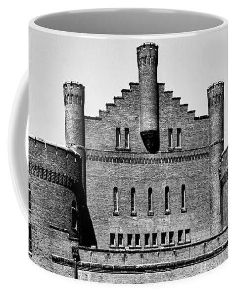 Wisconsin Coffee Mug featuring the photograph Red Gym Monotone - UW Madison, Wisconsin by Steven Ralser