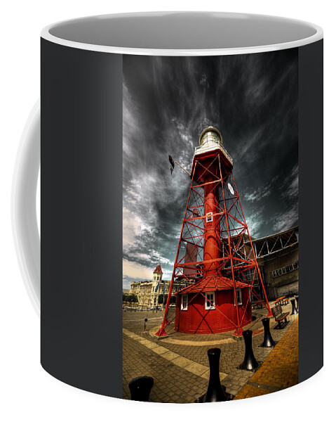 Lighthouse Coffee Mug featuring the photograph Red Lighthouse by Wayne Sherriff