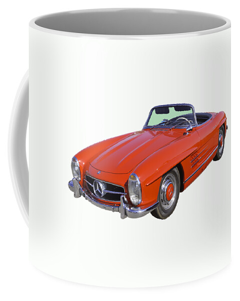 Mercedes Coffee Mug featuring the photograph Red Mercedes Benz 300 SL Convertible by Keith Webber Jr
