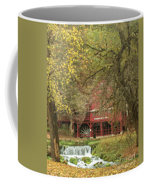 Missouri Coffee Mug featuring the photograph Red Mill In Autumn by Robert Frederick