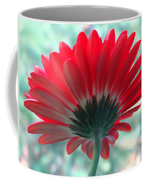 Backside Coffee Mug featuring the photograph Red Petals by David T Wilkinson