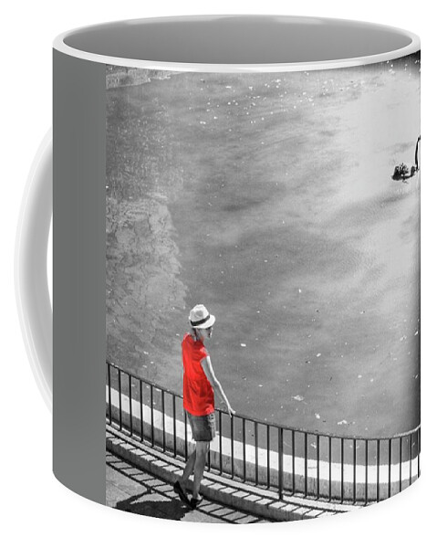 Palmademallorca Coffee Mug featuring the photograph Red Shirt, Black Swanla Seu, Palma De by John Edwards