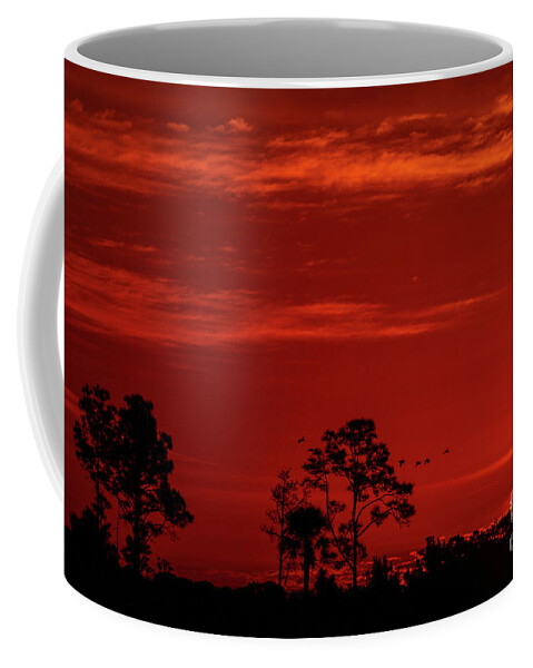 Sky Coffee Mug featuring the photograph Red Sky Sunrise by Tom Claud