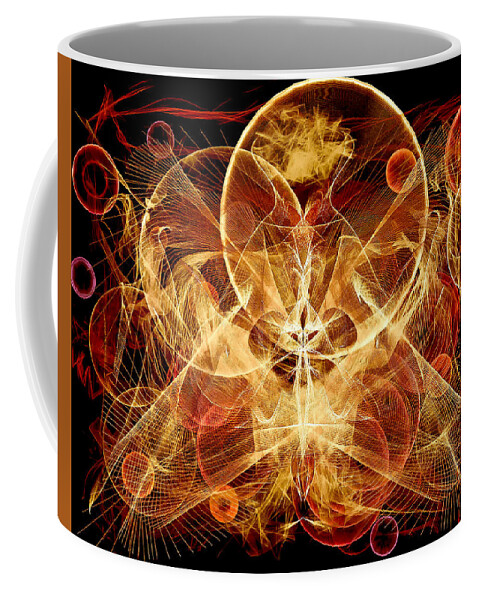 Vector Coffee Mug featuring the digital art Red space by ThomasE Jensen