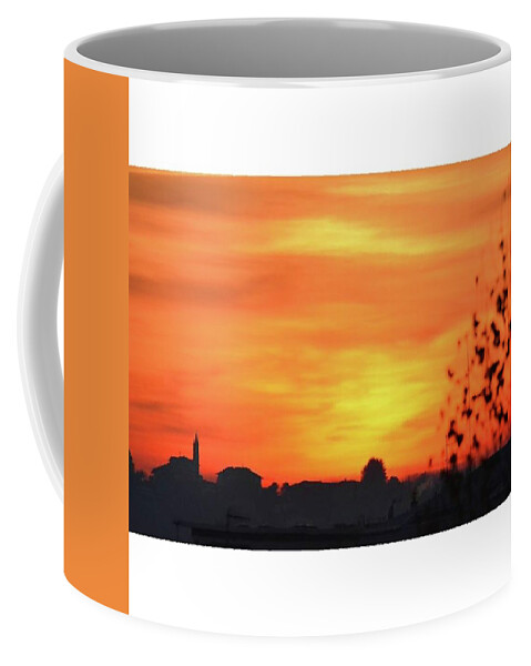 Sunset Coffee Mug featuring the photograph Red Sunset by Fabio Caironi