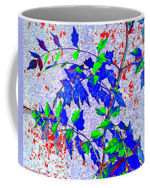 Flower Coffee Mug featuring the digital art Red Tears of Climate Change by Larry Beat