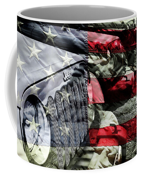 Jeep Coffee Mug featuring the photograph Red White and Jeep by Luke Moore