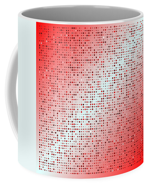 Rithmart Red Lines Gradient Brush Stroke White Pink Black Abstract Computer Digital Generated Smooth Beautiful Light Dark Coffee Mug featuring the digital art Red.10 by Gareth Lewis