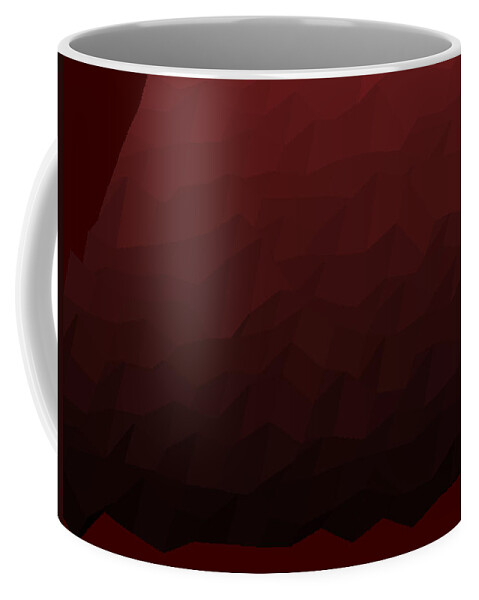 Rithmart Red Abstract Dark Sun Light Mountain Rock Ridges Strata Coffee Mug featuring the digital art Red.103 by Gareth Lewis