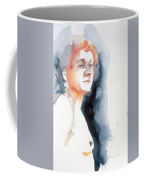 Close-up Coffee Mug featuring the painting Redhead #1 by Barbara Pease