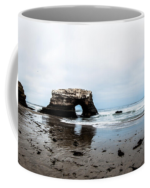 Beach Coffee Mug featuring the photograph Redo of Natural Bridges by Lora Lee Chapman