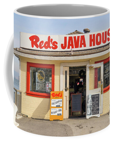 Wingsdomain Coffee Mug featuring the photograph Reds Java House At San Francisco Embarcadero DSC5759 by San Francisco