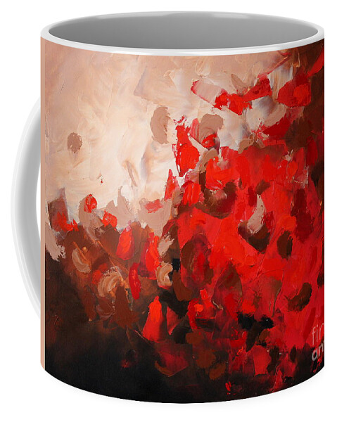 Red Coffee Mug featuring the painting Redsky by Preethi Mathialagan