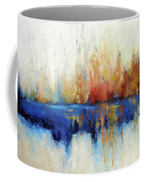 Abstract Coffee Mug featuring the painting Reflecting by Dina Dargo