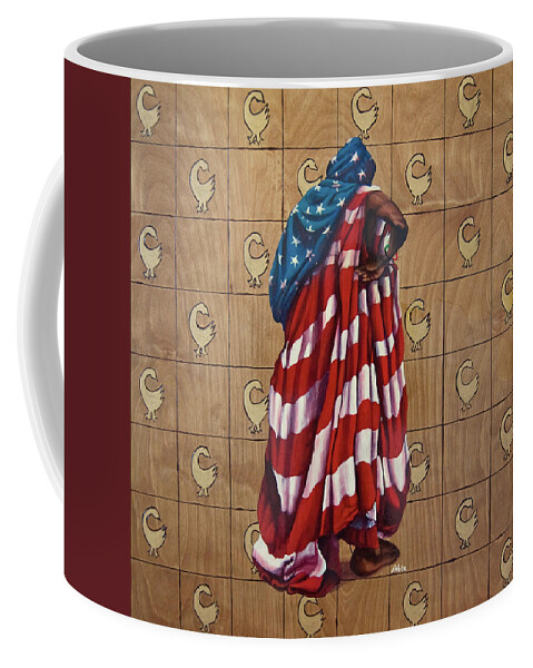 Reflecting Coffee Mug featuring the painting Reflecting on my history by Jerome White