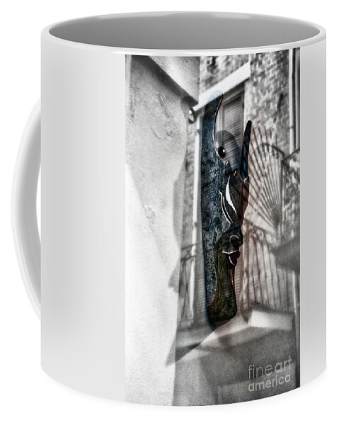Reflections Coffee Mug featuring the photograph Reflection On The Mask by Frances Ann Hattier