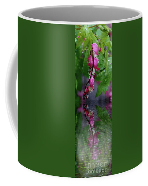Flowers Coffee Mug featuring the photograph Reflection on the water puddle by Yumi Johnson