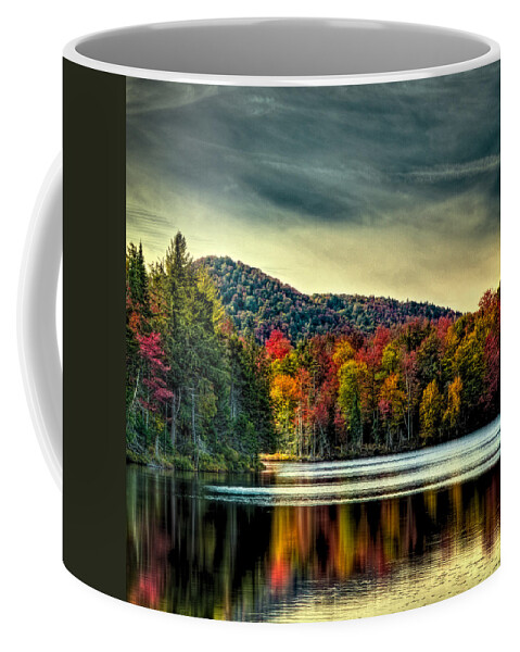 Reflections Of Autumn On West Lake Coffee Mug featuring the photograph Reflections of Autumn on West Lake by David Patterson