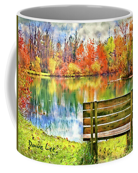 Fall Coffee Mug featuring the mixed media Reflections of Fall by Dave Lee